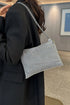 'Aya' Metal Chain Rhinestone Crossbody Bag - Celes Fashion